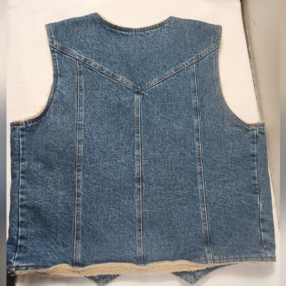 Vintage Classic Vest, ELY OUTWEAR Denim Blue Jean for Women SKU D10 - Picture 2 of 5